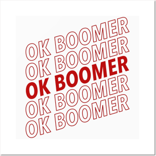 Ok Boomer - red Posters and Art